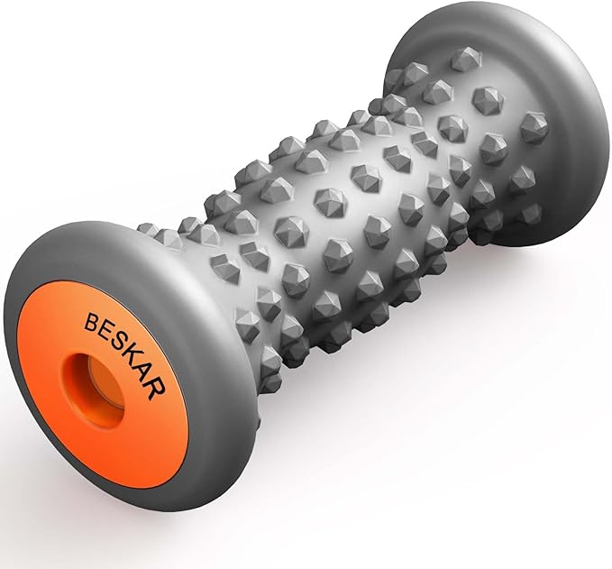 BESKAR Foot Massager Roller for Plantar Fasciitis Relief, Portable Feet Roller to Deep Tissue Muscle Massage, Foot Arch and Heel Pain, Reflexology Tool