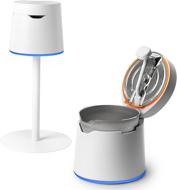 Carepod One Plus with Stand - Stainless Steel Humidifier for Large Room with Mood Light, Quiet & Safe for Baby, Only 3 Washable Parts, Easy to Clean Ultrasonic Cool Mist Humidifiers for 30Hrs, 1Gal/4L
