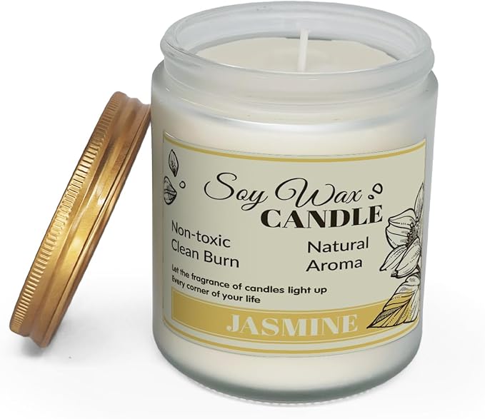 Scented Candles Gifts for Women, Home Decor Soy Candles, Birthday, Valentine, Christmas, Anniversary Aromatherapy Gifts or Just for Enjoying Life and Personal Relaxation Healing (7oz, Jasmine)
