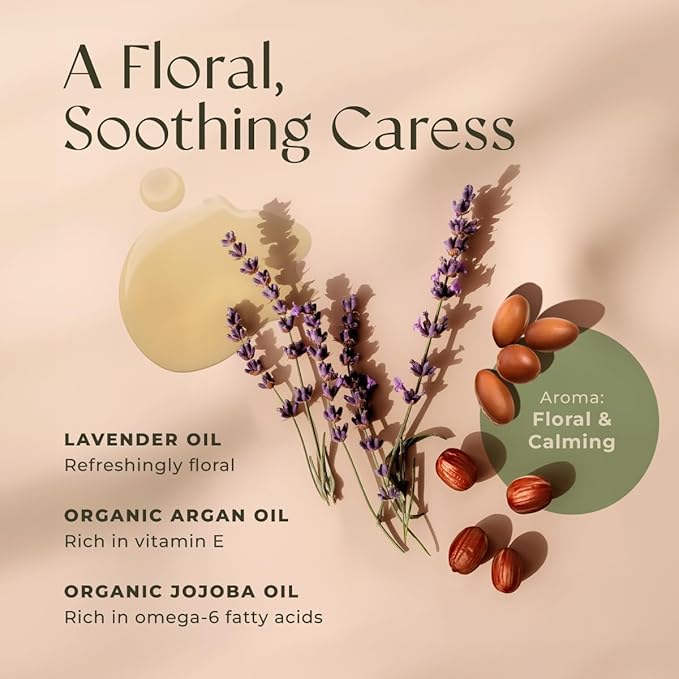 Gya Labs Lavender Massage Oil - 6.76 Fl Oz - Non-Greasy Formula for Sore Muscles, Deep Relaxation & All Skin Types - Suitable for Men & Women