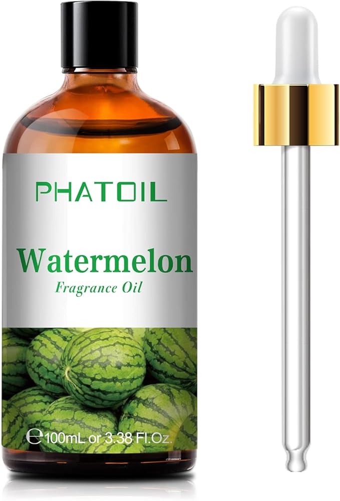 PHATOIL 3.38FL.OZ Watermelon Fragrance Oils for Aromatherapy, Essential Oils for Diffusers for Home, Perfect for Diffuser, Yoga, Skin Care, DIY Candle and Soap Making - 100ml
