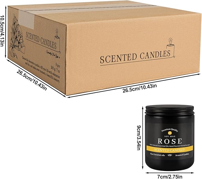 9Pack Candles for Home Scented, Aromatherapy Candles Gifts Set for Men Candles Set, 63 oz 450 Hour Long Lasting Candles,Gifts for Mens Birthday,Christmas,Thanksgiving Anniversary Present