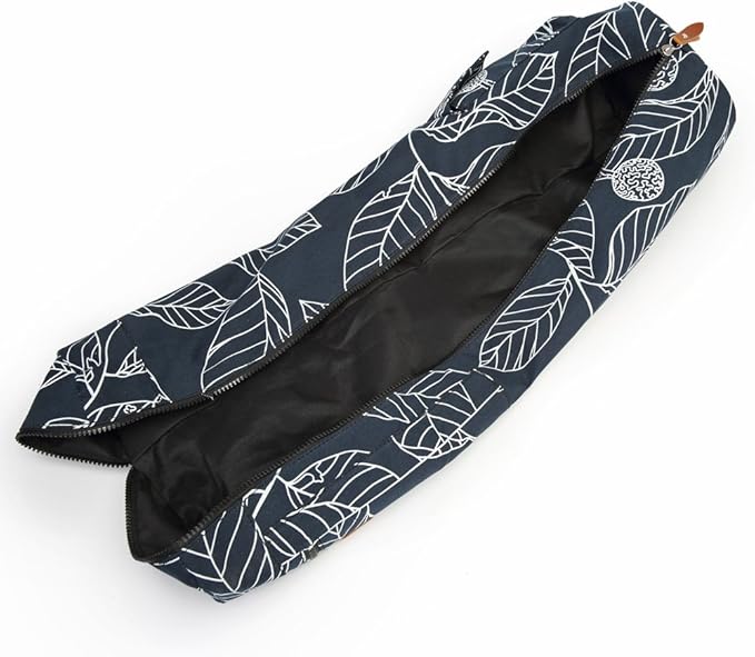 ELENTURE Canvas Yoga Mat Bag with Adjustable Strap & Pockets, Full-Zip Travel Gym Tote for Women & Men, Fits 1/4" & 1/3" Thick Mats, Lightweight Carrier for Yoga, Workout, Outdoor Use