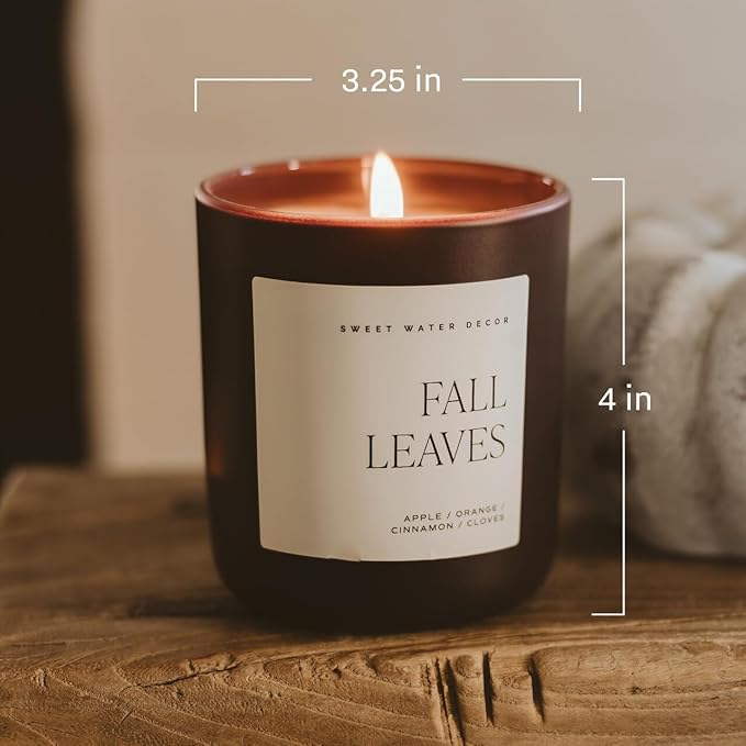 Sweet Water Decor Driftwood & Mahogany Candle, Large 15oz Jar, Non-Toxic Soy Wax Blend Scented with Lavender, Teakwood & Geranium, Woodsy Candle, Long-Lasting 70+ Hour Burn