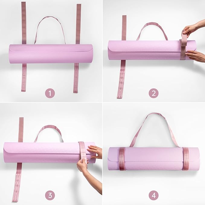 Trilancer Adjustable Yoga Mat Strap With Hook and Loop Closure, Yoga Mat Holder Carrier,and Organizing-Mat Not Included