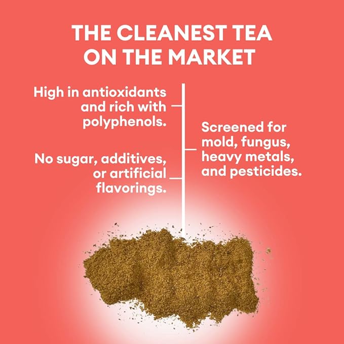 Cusa Tea & Coffee | Everyday Wellness Herbal Tea | Premium Caffeine Free Instant Tea | Hot & Iced Tea with No Added Sugar (30 Single Servings)