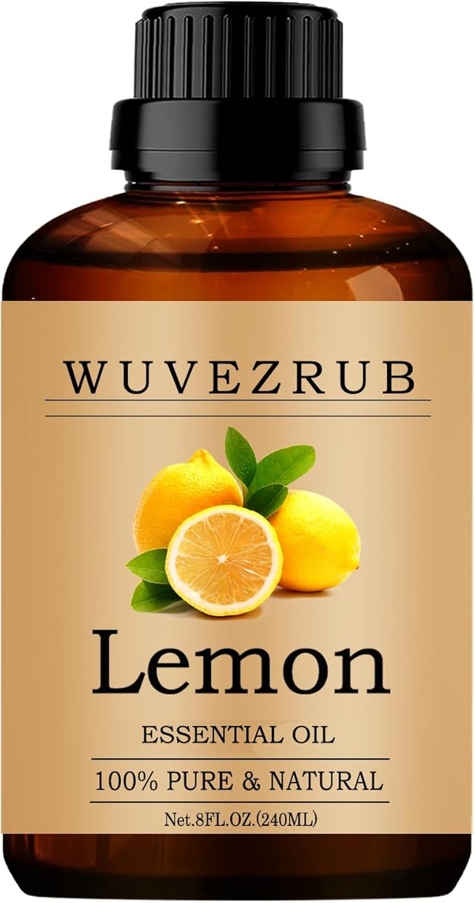 Lemon Essential Oils 240ML, Pure Lemon Essential Oil for Aromatherapy Diffuser - 8 Fl Oz