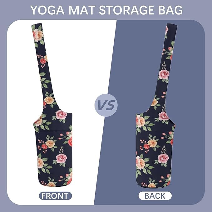Meaudiwes Stylish Yoga Mat Bags Sports Yoga Totes Fits Most Size Mats Exercise Mat Carrier Storage Bag Yoga Gifts for Women