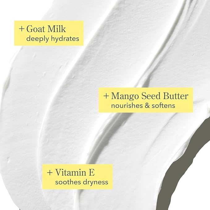 Beekman 1802 Whipped Body Cream – Moisturizes & Softens Skin with Goat Milk, Mango Seed Butter & Vitamin E – 8 oz – Glacial Mint & Eucalyptus
