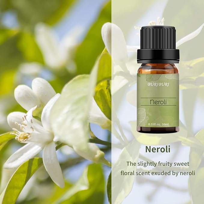 Neroli Organic Essential Oil 100% Pure, Undiluted, Natural, Aromatherapy Orange Blossom Oils 10ML