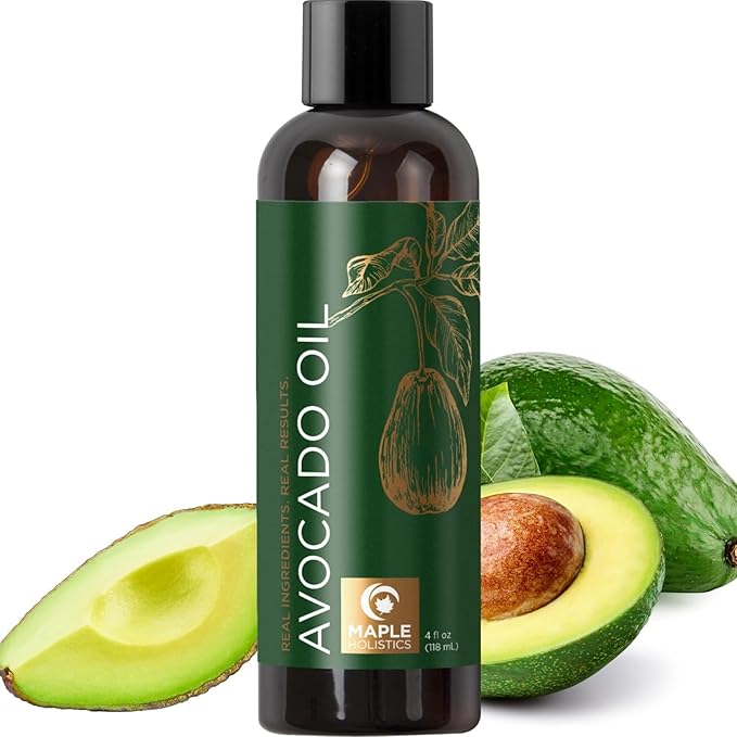 Avocado Oil For Hair and Skin - 100% Pure Avocado Oil for Skin and Nail Care plus Dry Hair Treatment and Facial Oil Moisturizer - Natural Hair Oil and Carrier Oil for Essential Oils Mixing (4 Fl Oz)