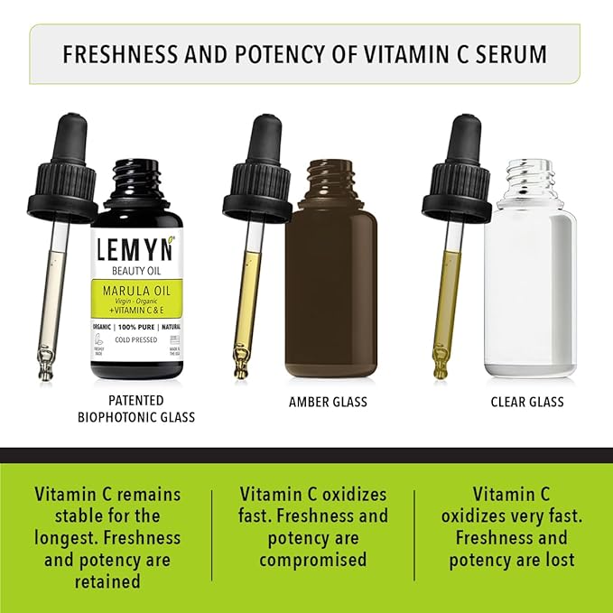Virgin Marula Face Oil | Supercharged with Vitamin C & E | Freshly Made | Intense Hydration & Radiance Boost | Anti-Aging Skin Care and Face Moisturizer | Organic – Vegan – Cruelty-Free