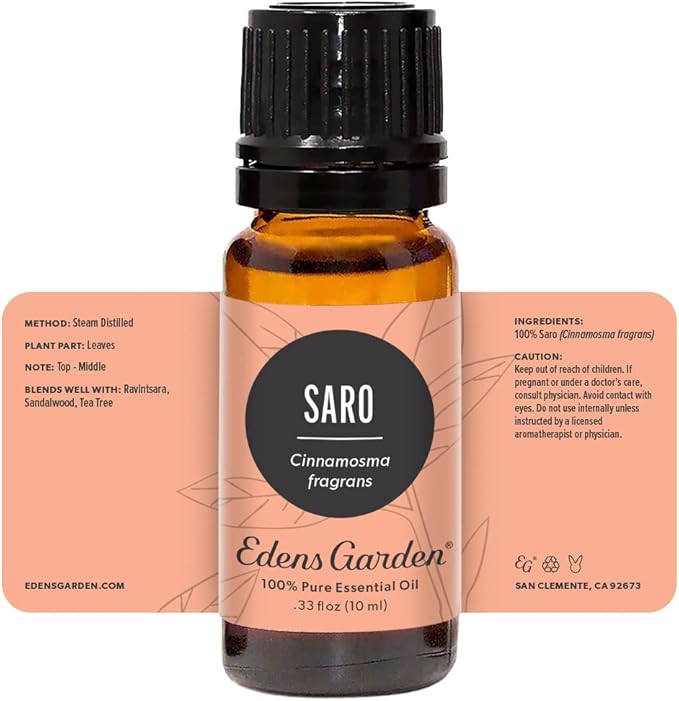 Edens Garden Saro Essential Oil- 100% Pure Premium Grade, Undiluted, Natural, Therapeutic, Aromatherapy, The Best for Diffuser, Candle, Hair, Humidifiers 10 ml (.33 fl oz)