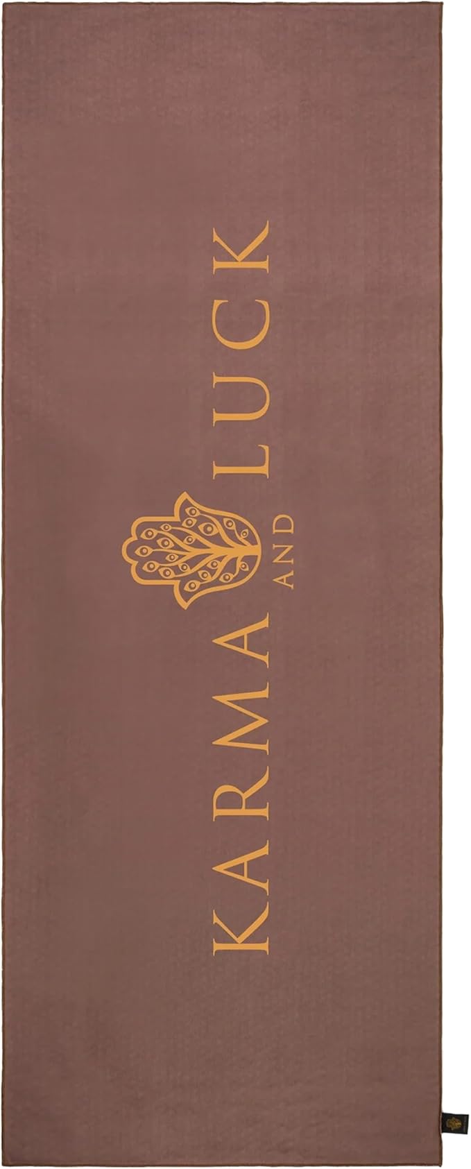 KARMA AND LUCK Sacred Harmony Yoga Towel, Absorbent, Non-Slip Hot Yoga Mat Towel, Silicone Grip & Soft Terry Suede for Mindful Movement & Spiritual Alignment, 26” x 72”