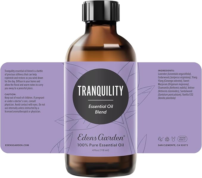Edens Garden Tranquility Essential Oil Blend- 100% Pure Premium Grade, Undiluted, Natural, Therapeutic, Aromatherapy, The Best for Candle, Laundry, Humidifiers 118 ml (4 fl oz)