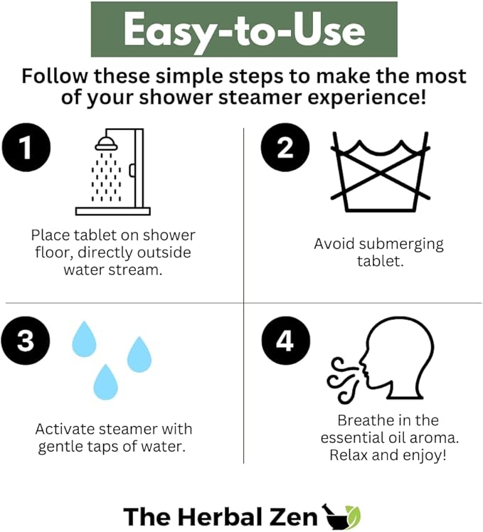 Cold Kicker Shower Steamers Aromatherapy - Adult Stocking Stuffer Christmas Gift - USA Made - Peppermint & Eucalyptus Shower Bomb Tablets - Soothing Natural Essential Oils (10 Pack)