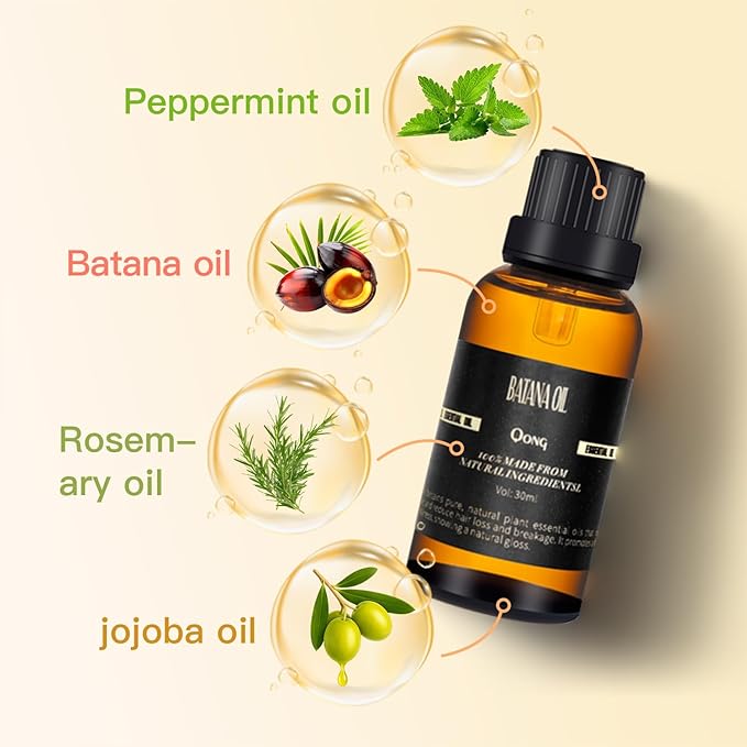 Batana Oil Blend, Hair Growth Essential Oil, and for Sleep, Acne Treatment, Scalp Care, Essential Oils for Diffusers for Home - 30ml