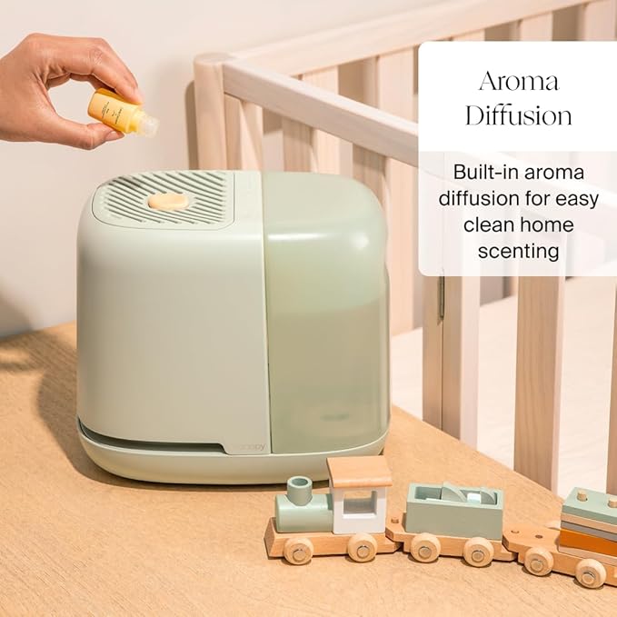 Canopy Nursery Humidifier 2.0, White, 36 HR Run Time, 2.5L Capacity Tank - Sleep Lights, White Noise, Clean Aroma Diffusion - Promote Deep Sleep & Happy Skin - Humidifier, Filter & Aroma Kit