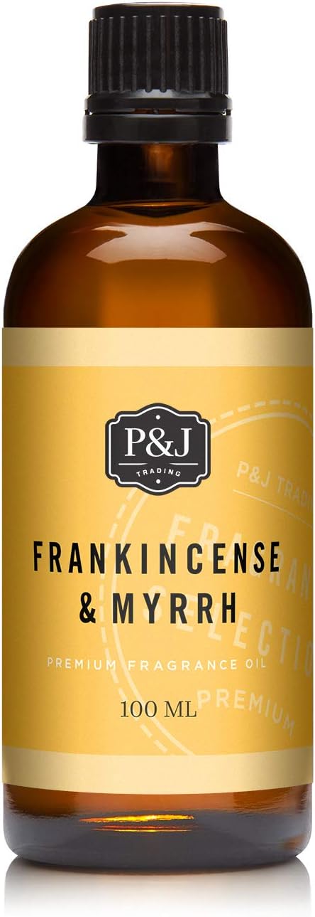 P&J Trading - Frankincense & Myrrh Scented Oil 100ml - Fragrance Oil for Candle Making, Soap Making, Diffuser Oil