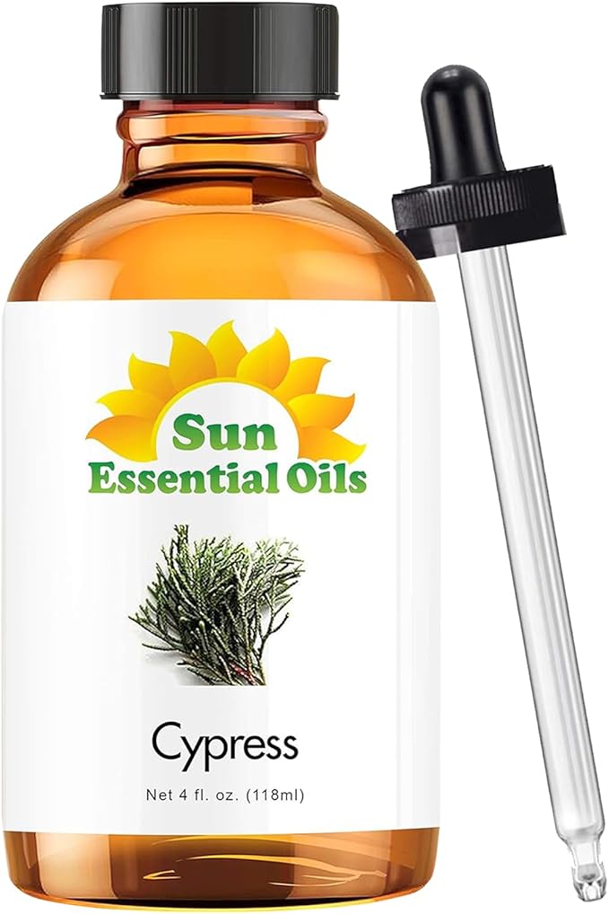 Sun Essential Oils 4oz - Cypress Essential Oil - 4 Fluid Ounces - Cypress Oil