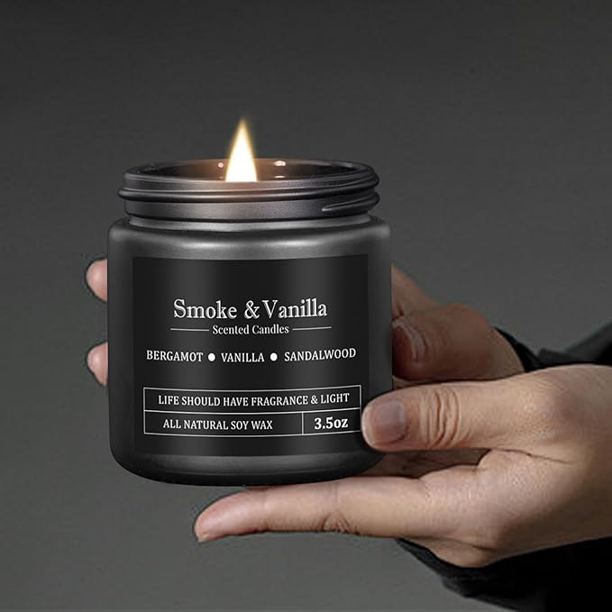 Manly Scented Candles for Men, 8 Pack Soy Candles for Home Scented, Up to 250H Burning, Aromatherapy Candle Set, Masculine Mens Candle Gift Set for Father Boyfriend Him, Birthday Christmas Gifts