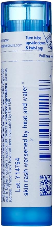 Boiron Sulphur 30C (Pack of 5 80-Pellet Tubes), Homeopathic Medicine for Skin Rash