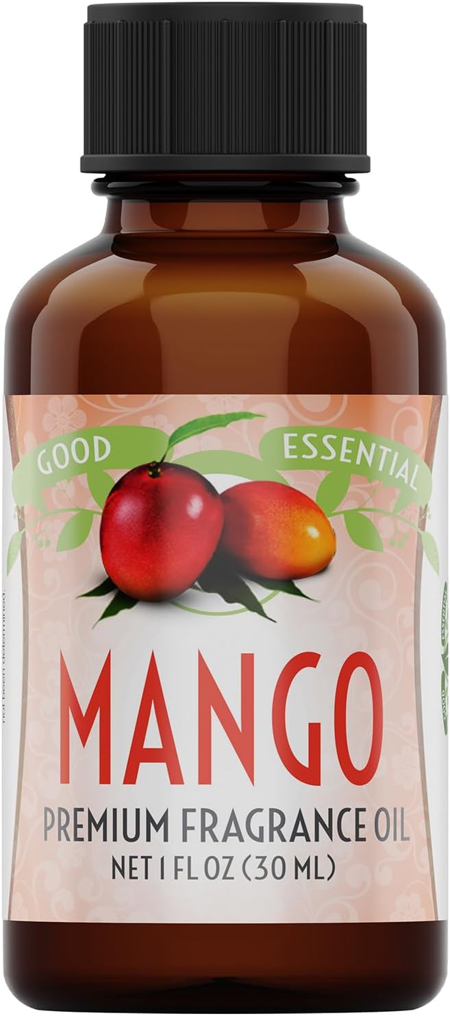 Good Essential Mango Fragrance Oil for Diffuser, Soap, Candles, Room Spray, Lotion & Body Butter - 1 fl oz (30 ml) - Mango Scent Oil
