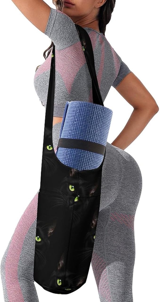 Aiyoolee Yoga Mat Bag Large Tote Carrier Holder with Water Bottle Pocket Yoga Bags