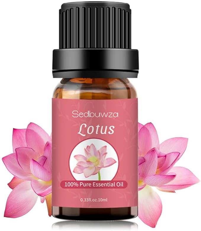 Sedbuwza Lotus Essential Oil, Pure Organic Lotus Fragrance Oil for Diffuser, Humidifier, Soap, Candle, Perfume