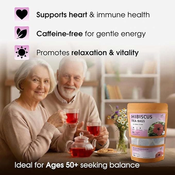 TeaDreamTea Hibiscus Tea Bags 200 Bleach-Free Tea Bags Caffeine Free Dried Hibiscus Flowers Hibiscus Flower Tea Dried Flower Tea Brew Hot or Iced Herbal Hibiscus Tea, 200 Count (Pack of 1)