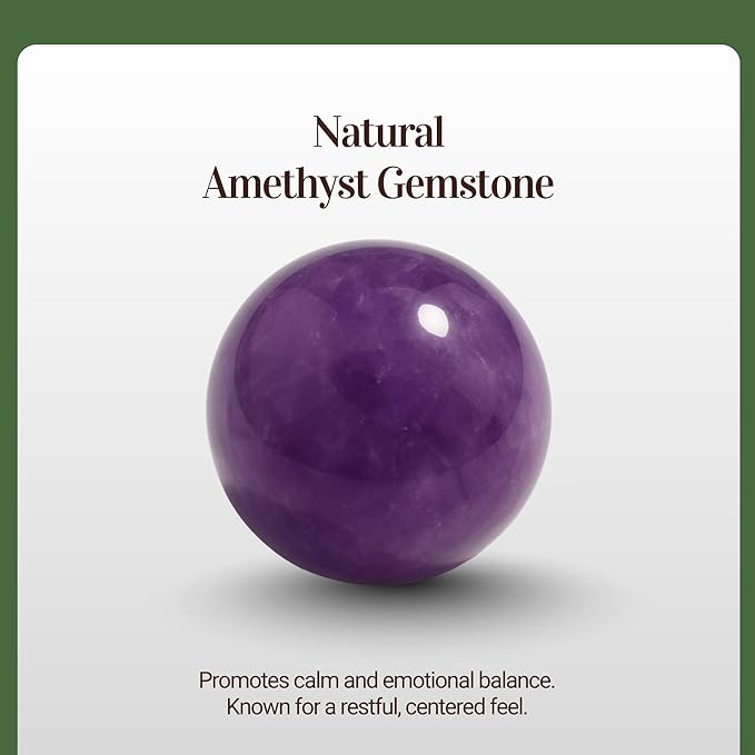 BodyJ4You Rosemary Essential Oil Roll On - Pure 100% USDA Organic MCT Coconut Oil - Natural Amethyst Stone Roller - Scalp Care Roots Temple Massage Hairline - Amber Glass Bottle Rollerball (10ml)