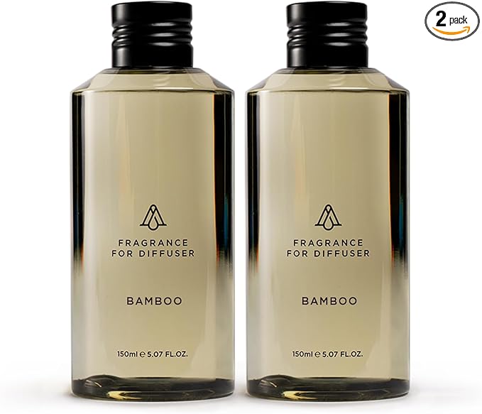 AromaPlan Hotel Scents Bamboo Air 5 Fl Oz (2 Pack), Luxury Aroma & Hotel Fragrance Diffuser Oil- Hotel Diffuser Oil for Aromatherapy- USA Made, Bigger Bottle, Bolder Aroma & Longer Lasting