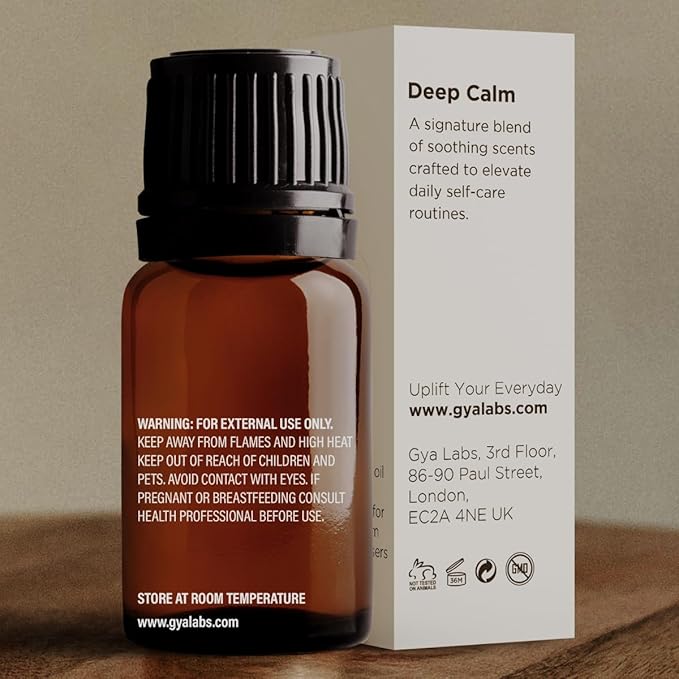 Gya Labs Deep Calm Essential Oil Blend for Relaxation & Emotional Balance - 0.34 fl oz - Calm Aromatherapy Oils for Diffusers, Humidifiers, Aromatherapy - Suitable for Work, Home or Personal Use