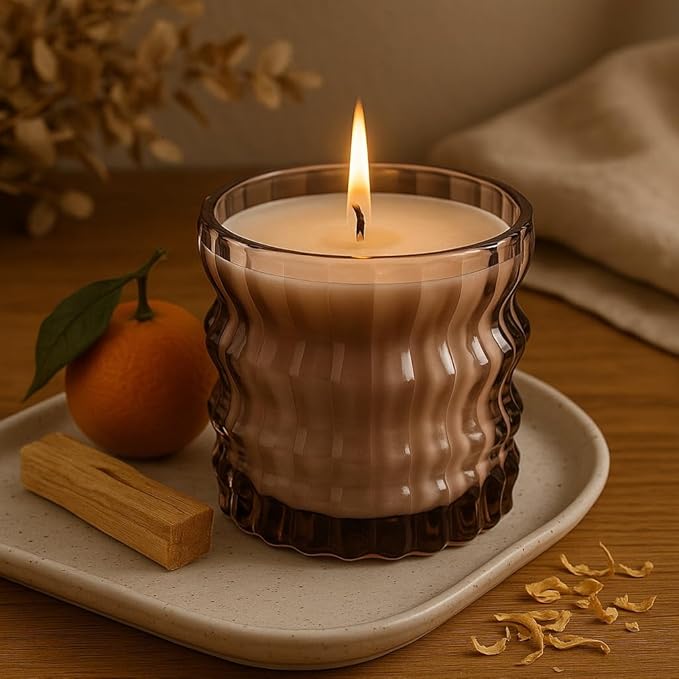 WILLOW | Non-Toxic Candle in Textured Glass Vessel