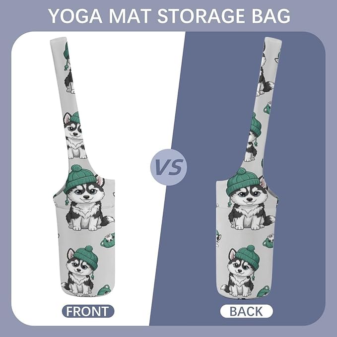 Aiyoolee Yoga Mat Bags, Large Tote Yoga Mat Carrier Holder with Water Bottle Pocket, Adjustable Shoulder Strap Storage Bag