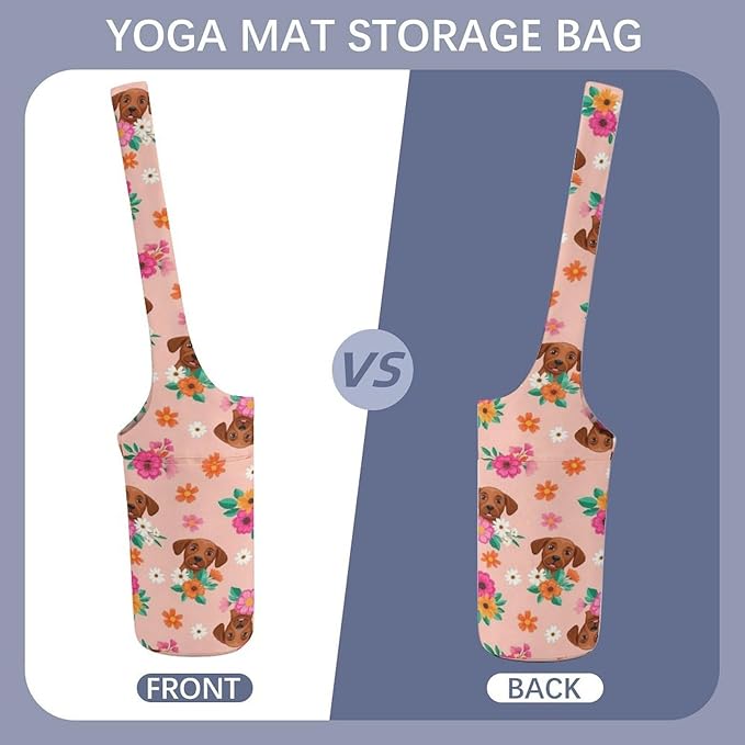 Meaudiwes Large Size Yoga Mat Bag with Long Strap, Yoga Mats Carrier Storage Bag, Exercise Mat Holder Accessories