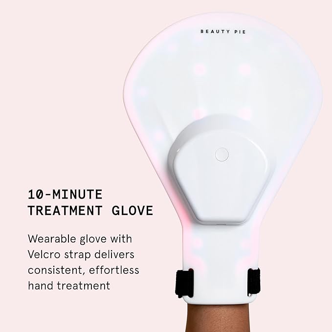 Beauty Pie C-Wave Rejuvenating LED Treatment for Hands – Red + Near-Infrared Light Therapy Glove Device for Age Spots, Pigmentation & Firming