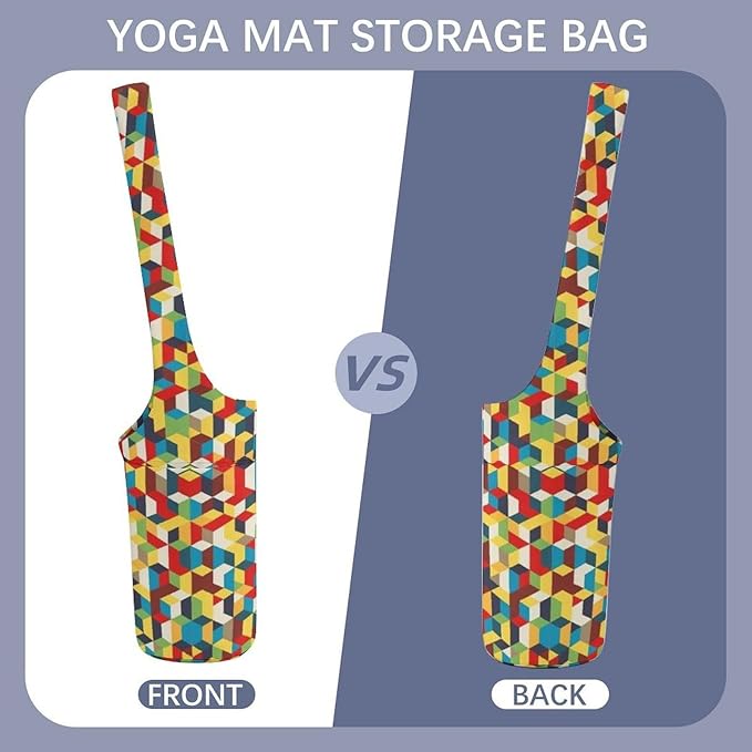 Meaudiwes Large Size Yoga Mat Bag with Long Strap, Yoga Mats Carrier Storage Bag, Exercise Mat Holder Accessories