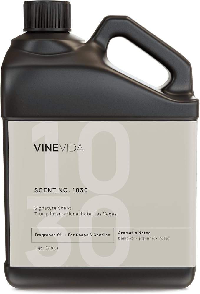 VINEVIDA Scent NO. 1030 Fragrance Oil - 1 Gallon (8lbs) - Inspired by: Trump International Hotel Las Vegas Fragrance Oil for Candle Making - Made in USA Candle Scents Scents for Soap Making