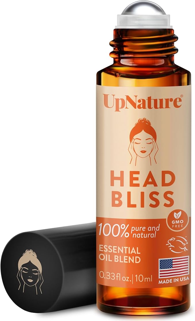 UpNature Head Bliss Essential Oil Roll-On — Soothing Aromatherapy Relax and Comfort with Instant Cooling Effect – Nurse Essentials Gifts