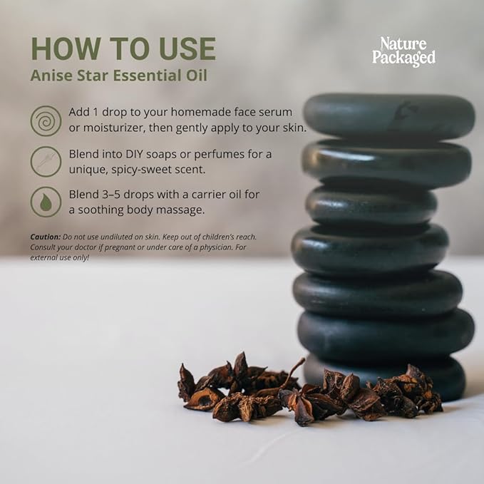 Star Anise Essential Oil - Direct from Malagassi Essential Oils - Premium Star Anise Seed Oil for Aromatherapy, Diffuser, Candle, Soap, Skin and Hair (8oz)