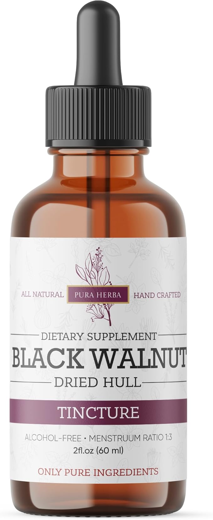 Black Walnut Hull Tincture – Natural Detox & Digestive Cleanse – Organic Black Walnut Extract Drops – Alcohol-Free, Sugar-Free, Vegan Herbal Supplement for Gut & Immune Support