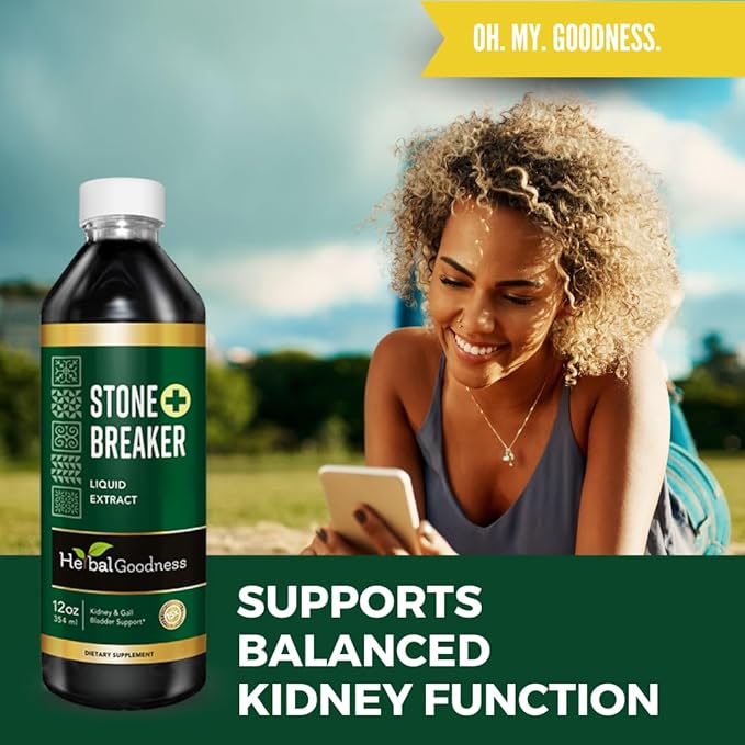 Stone Breaker 12oz – Organic Chanca Piedra Kidney Detox & Gallbladder Cleanse – Dissolves Kidney Stones & Gallstones Fast – Natural Stone Breaker Supplement for Detox and Crystal Flush – 1 Bottle
