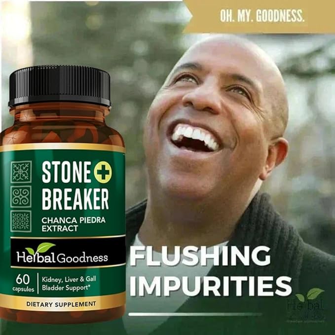 Herbal Goodness Chanca Piedra Capsules 60ct - Chanca Piedra Stone Breaker for Kidney and Gallbladder Health Support - Supports Kidney Function and Gallbladder Wellness - 1 Bottle