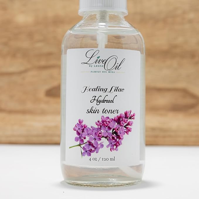 Lilac Hydrosol Facial Toner – Organic Flower Water | Refreshing Aromatherapy Mist for Face & Hair | Balancing, Cooling & Hydrating | Small Batch Distilled | 4 fl oz