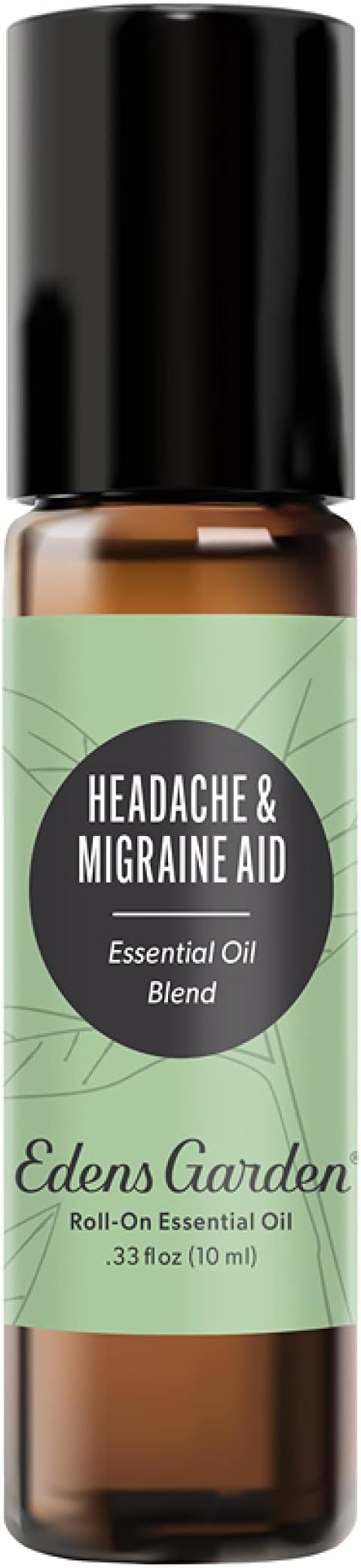 Edens Garden Headache & Migraine Aid Essential Oil Roll-On Blend- 100% Pure Premium Grade, Natural, Therapeutic, Aromatherapy, Kid & Skin Safe, The Best for Tension Pre-Diluted 10 ml (.33 fl oz)