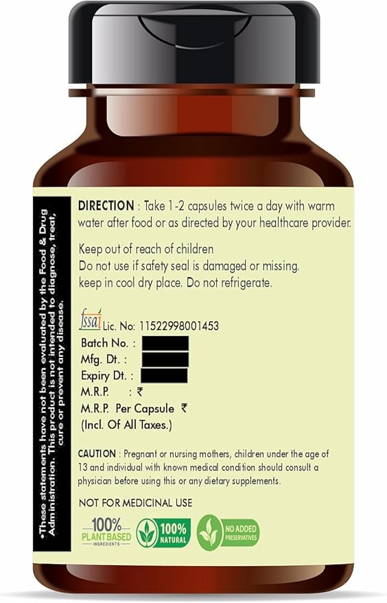 Shatavari Extract 500mg - 60 Vegetarian Capsules | Asparagus Racemosus | All Natural | 100% Vegan | Gluten-Free.