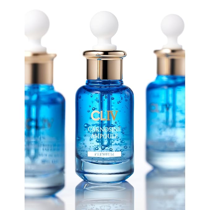 CLIV Carnosine Ampoule, Korean Skincare Hydrating & Smoothing Face Serum with Carnosine, Retinol & Peptides, Moisture Layering for Skin Balance, balloon serum 1.01 fl oz