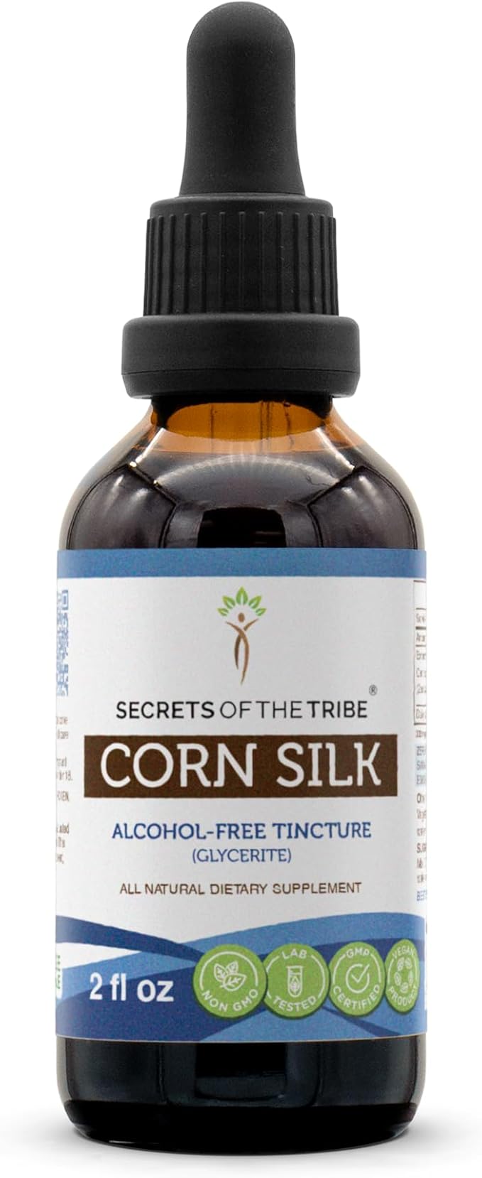 Secrets of the Tribe Corn Silk Tincture Alcohol-Free Extract, Zea Mays Dried Silk (2 FL OZ)