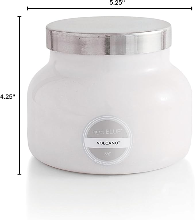 Capri Blue Volcano Scented Candles - Luxury Glass Jar Candles for Home Scented with Tropical Fruit & Sugared Citrus - Soy Wax Blend - Capri Blue Volcano - White Color (19 oz)